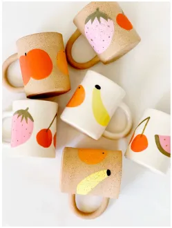 Fruits Handmade Ceramic Mug Wholesale in China