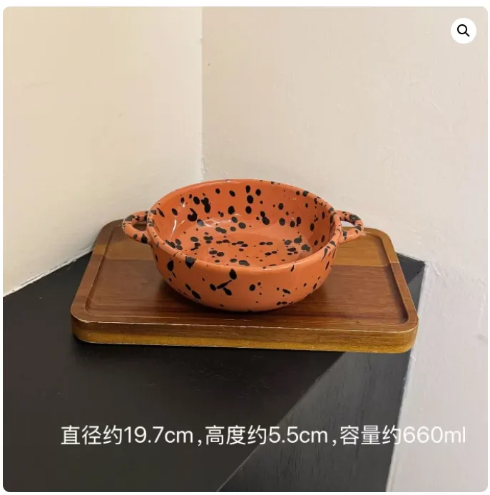 speckled ceramic dinnerware