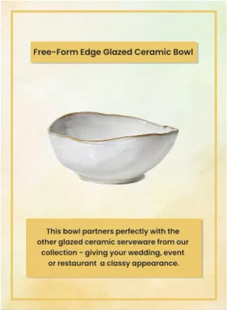 LargeHersteller von Free-Form-Kantenverglasungskeramic Bowl in China 