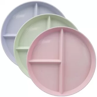 Keramikfachplatte, Portion Control Teller, leichtes wiederverwendbares Teller mit Teller