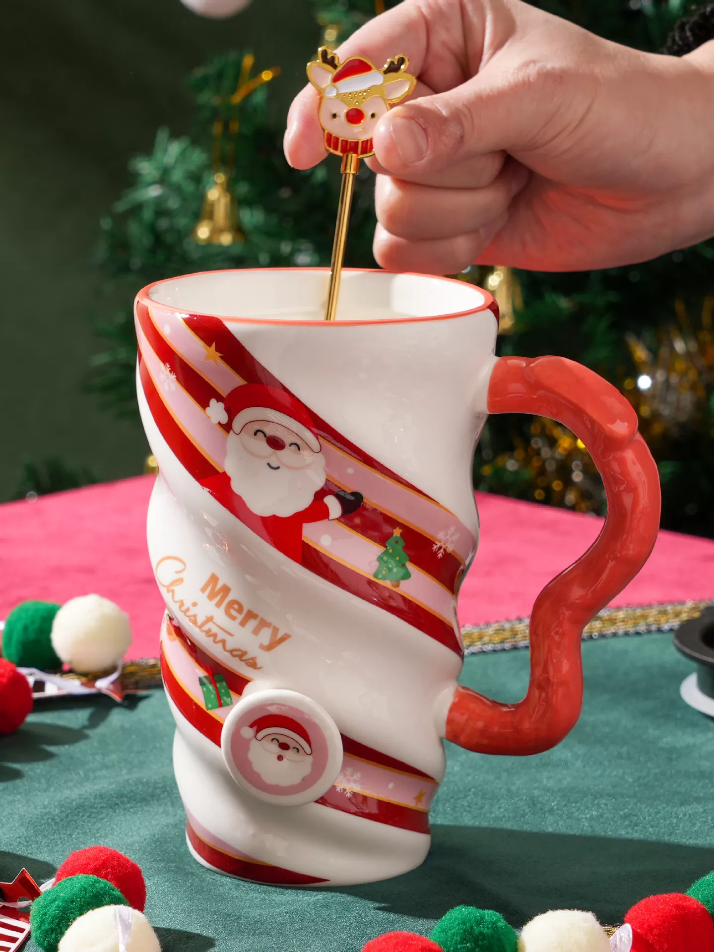 Taza de café de cerámica de regalo de Navidad a granel
