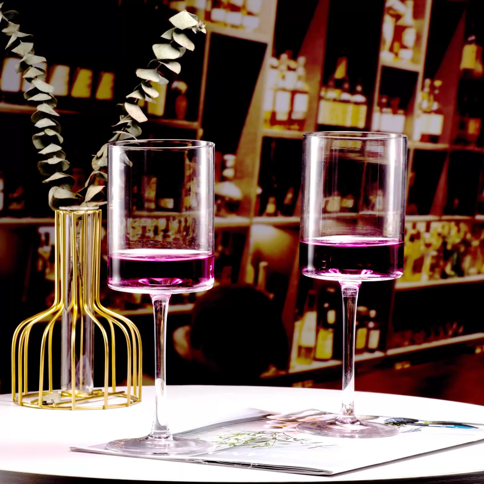 Copias de vinos cuadrados