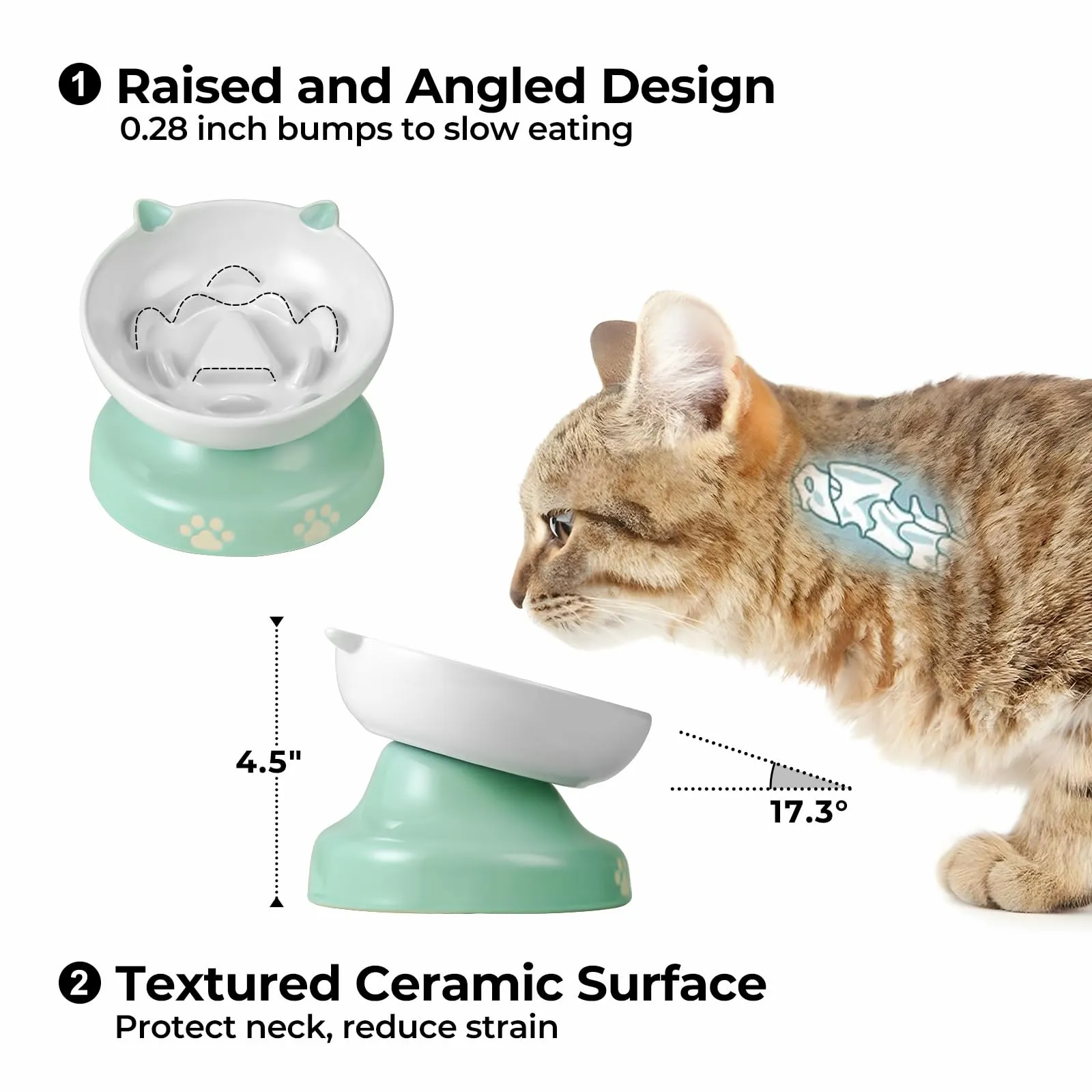 Alimentador de gatos anti-vomitador
