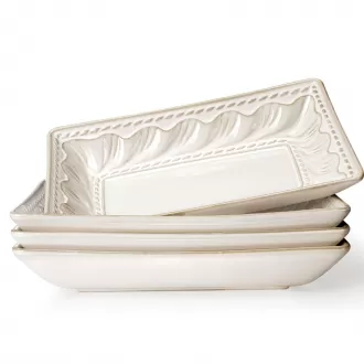 Tazones de pasta de cerámica Juego de ensaladetas grandes de 4-9.85 pulgadas, 25 oz de servicio para sopa, cena y fiesta