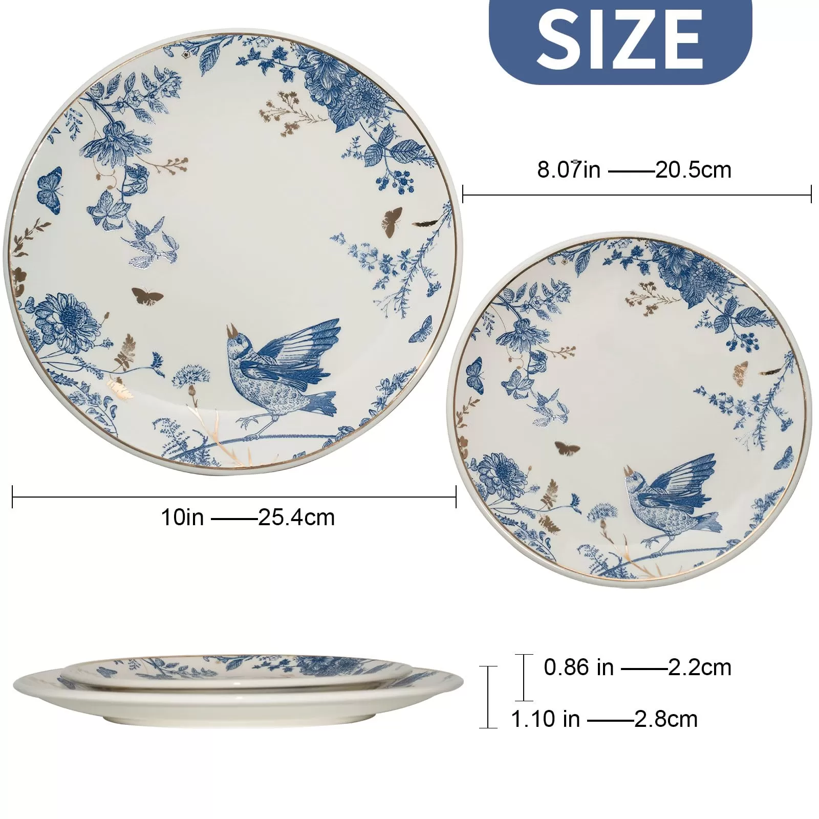 Platos florales de porcelana al por mayor