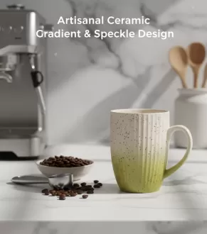 Juego de tazas de café acanaladas de porcelana, taza de café grande de 20 onzas, taza de café con leche de cerámica con asa, taza de té de diseño moderno para café, cacao, boda, regalo de inauguración de la casa