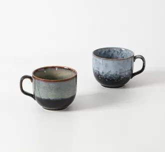 Granel de cerámica de la taza del esmalte reactivo, taza de café al por mayor de la fábrica