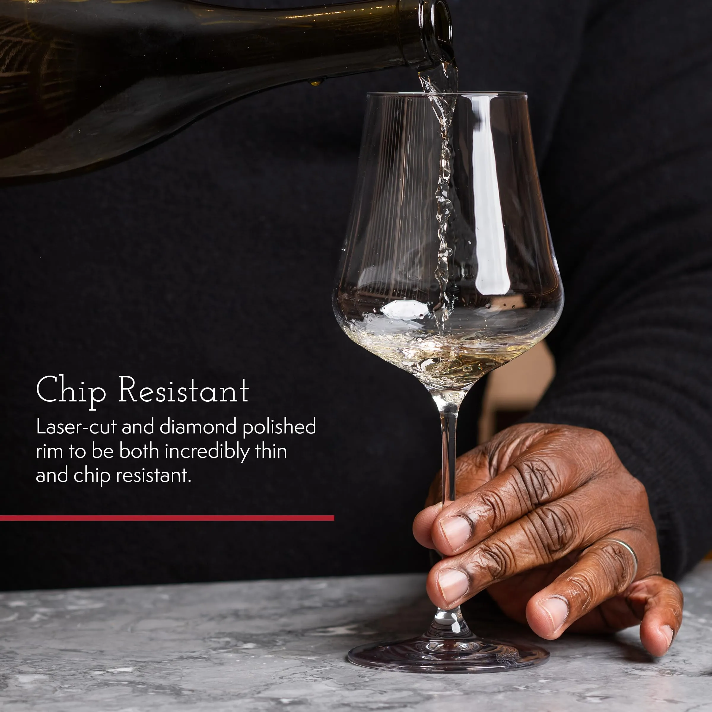 copas de vino de cristal sin plomo