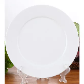 Plaque plate en porcelaine blanche de haute qualité vendant de haute qualité