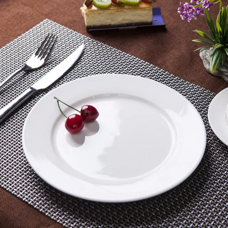 Porcelaine de luxe moderne Plateaux de salade de desserts ronds