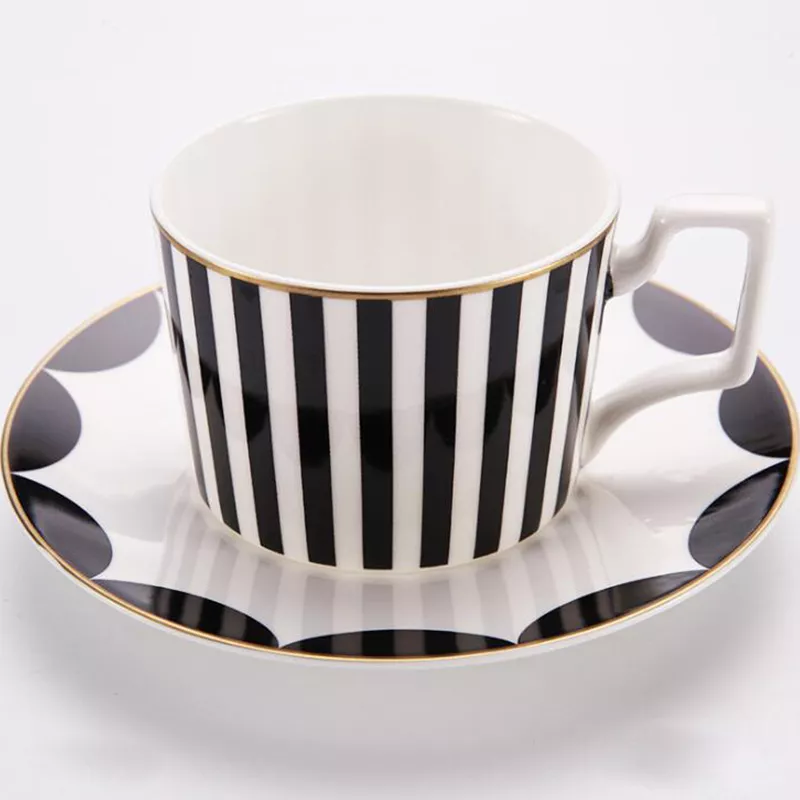  Gold Rim Coffee Cups and Saucers 