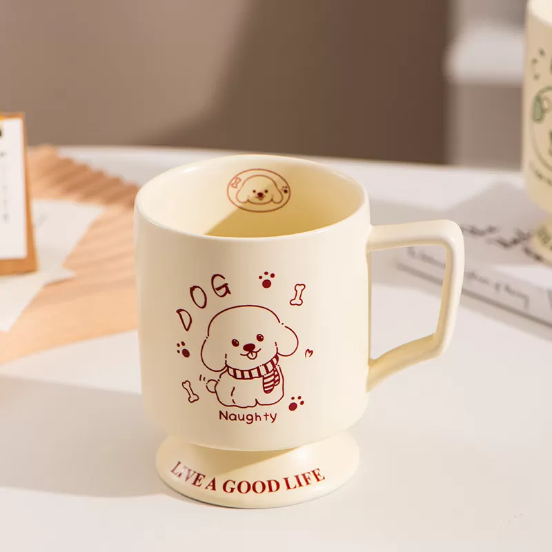 Tasse de café en céramique de gobelet français en gros