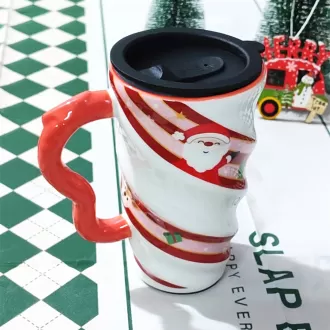 Christmas Ceramic Spiral Mark tasse tasse de café