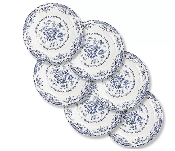 Plaques de céramique florale bleue en gros