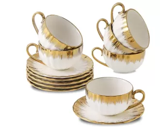 Tasse de café en céramique avec garniture en or en gros en Chine