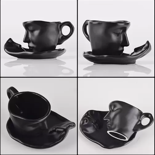 Céramique embrasse couple tasse de café en gros en Chine