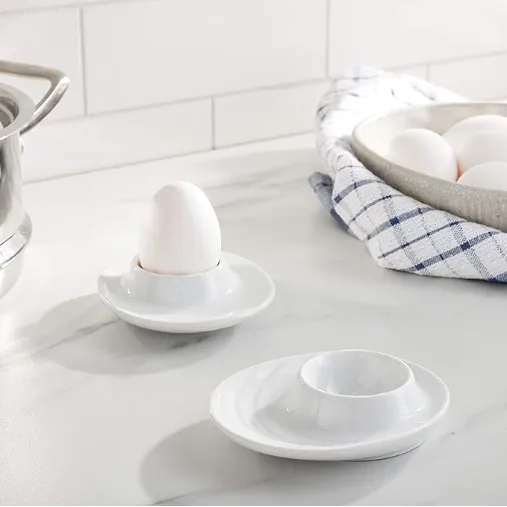  porte-œufs en porcelaine blanche en gros en Chine 