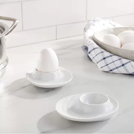  porte-œufs en porcelaine blanche en gros en Chine 