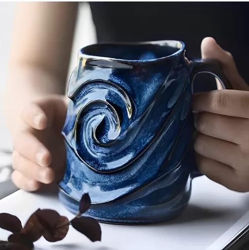 Tasse de café en céramique en relief