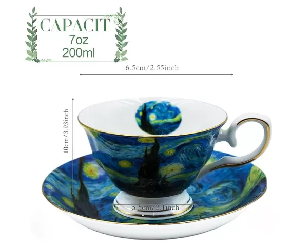 Elegant 7 oz Oz Bos China Coffee tasse pour les amateurs de thé