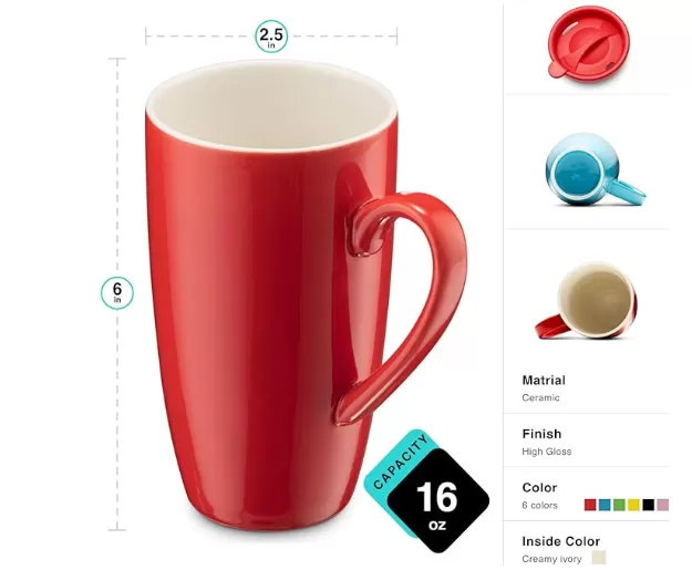 Tasse de café avec couvercle en gros