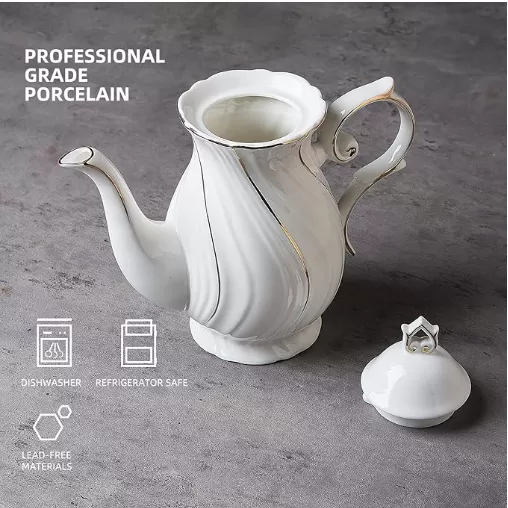Théière en porcelaine avec usine de couvercle en Chine