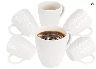 Ensemble de tasses à café en céramique blanc crème