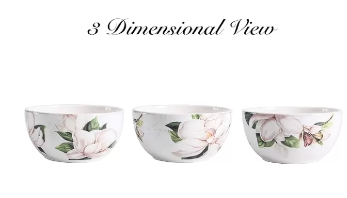 Magnolia Floral Ceramic Bowls Fournisseur en Chine