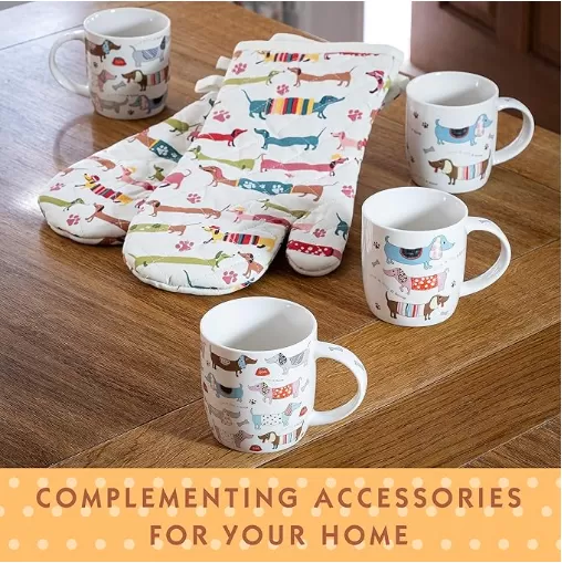 12 oz en céramique teckel tasse tas de thé en gros