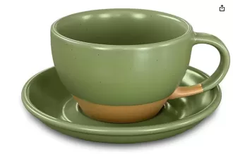 Tasse d'art latte de 10,5 oz avec soucoupe