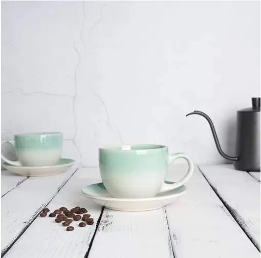 Ceramic Cappuccino Cup and Saucer Set of 2 Supplier in China