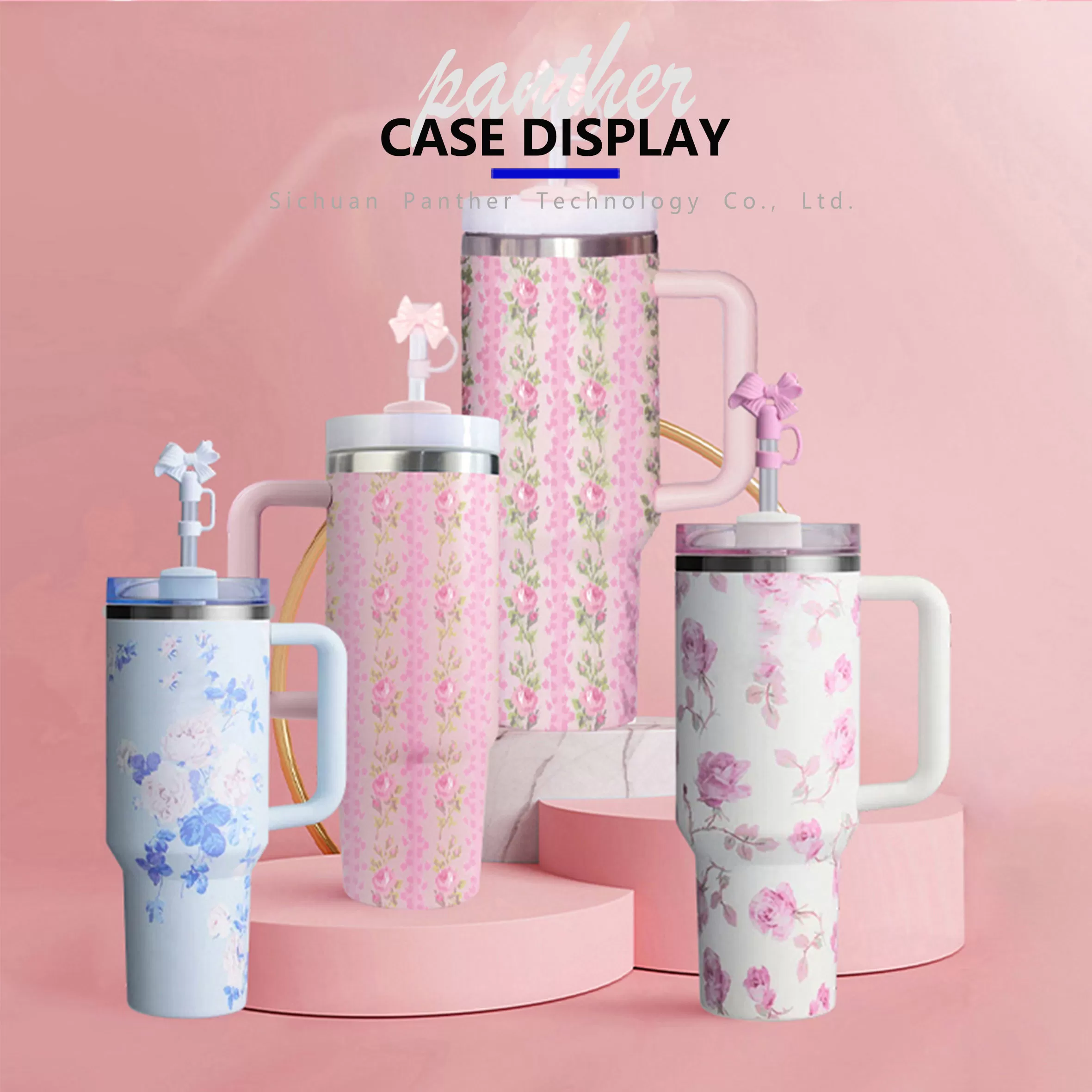  Mug à vide en acier inoxydable isolé avec poignée en gros 