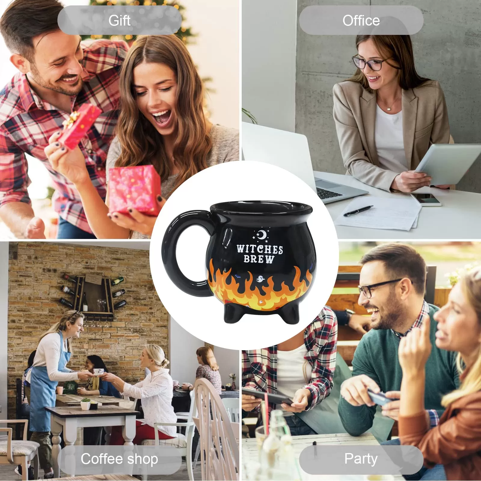 Witch Brew Cerramic Cauldron Coffee Mug Factory en Chine