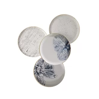4 Salads Ceramic Plates Ensemble