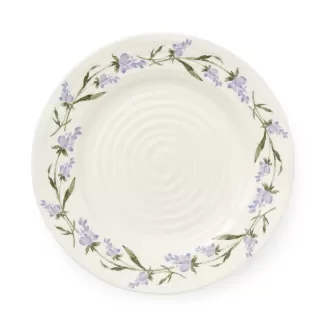 Assiette en céramique salade de lavandula, assiette de porcelaine blanche