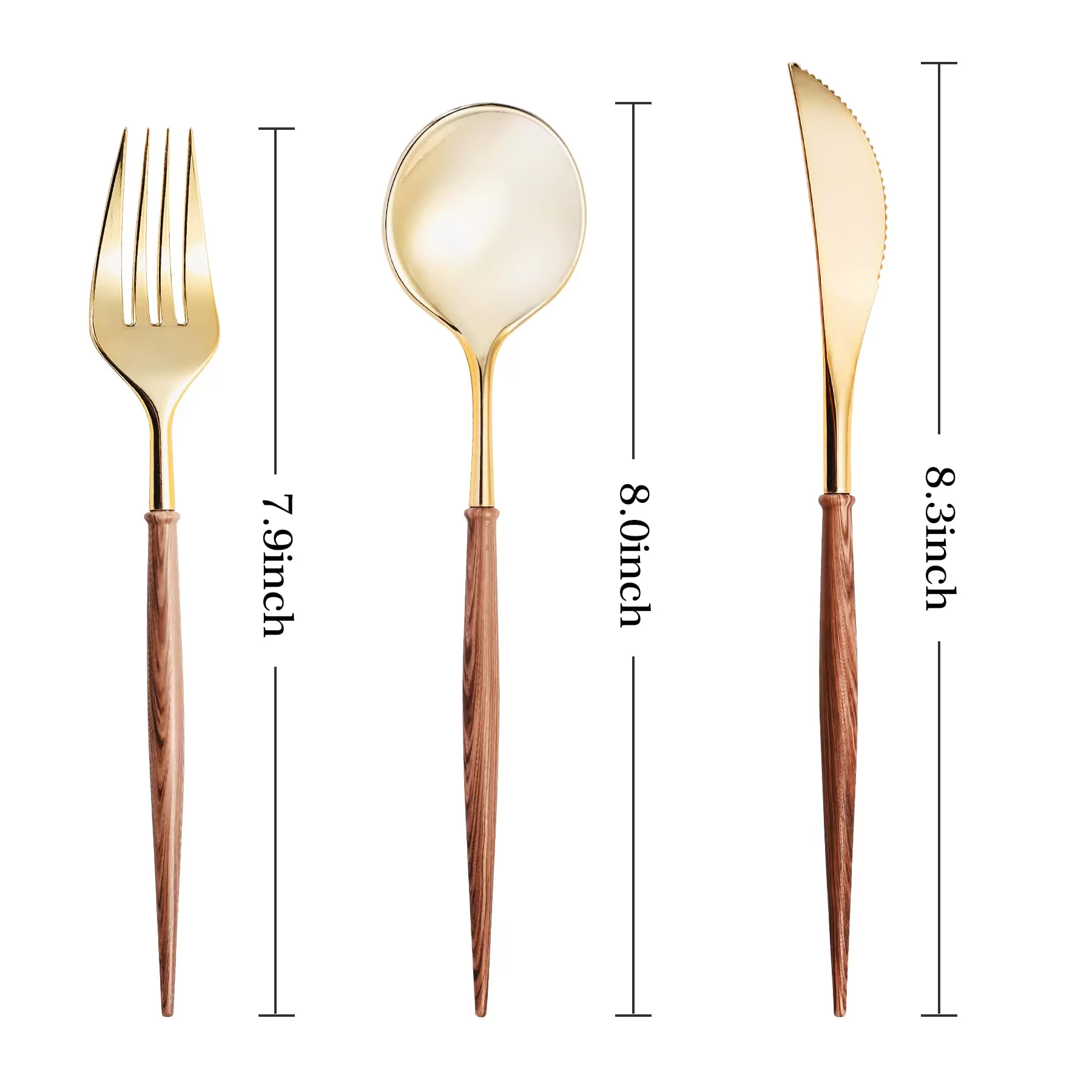 Couvertures d'or avec poignée de grain de bois en gros