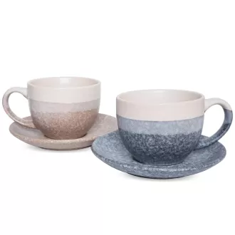 Tasse de cappuccino en céramique et soucoupe