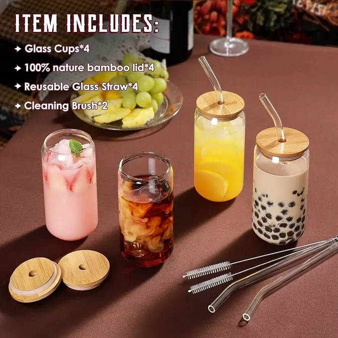 Verres à boire avec un fabricant de couvercles en bambou en Chine