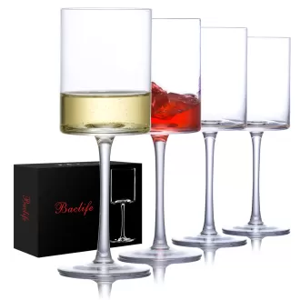 Achetez des verres à vin rouge carrés sur la longue tige en gros en Chine - élégant, durable et parfait pour toute occasion