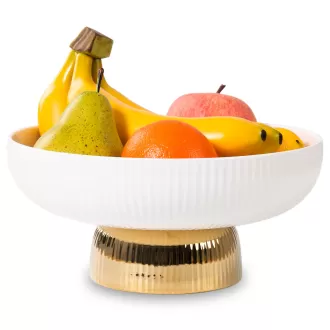 Bol à fruits en céramique avec piédestal, bol de fruits décoratifs pour comptoir de table