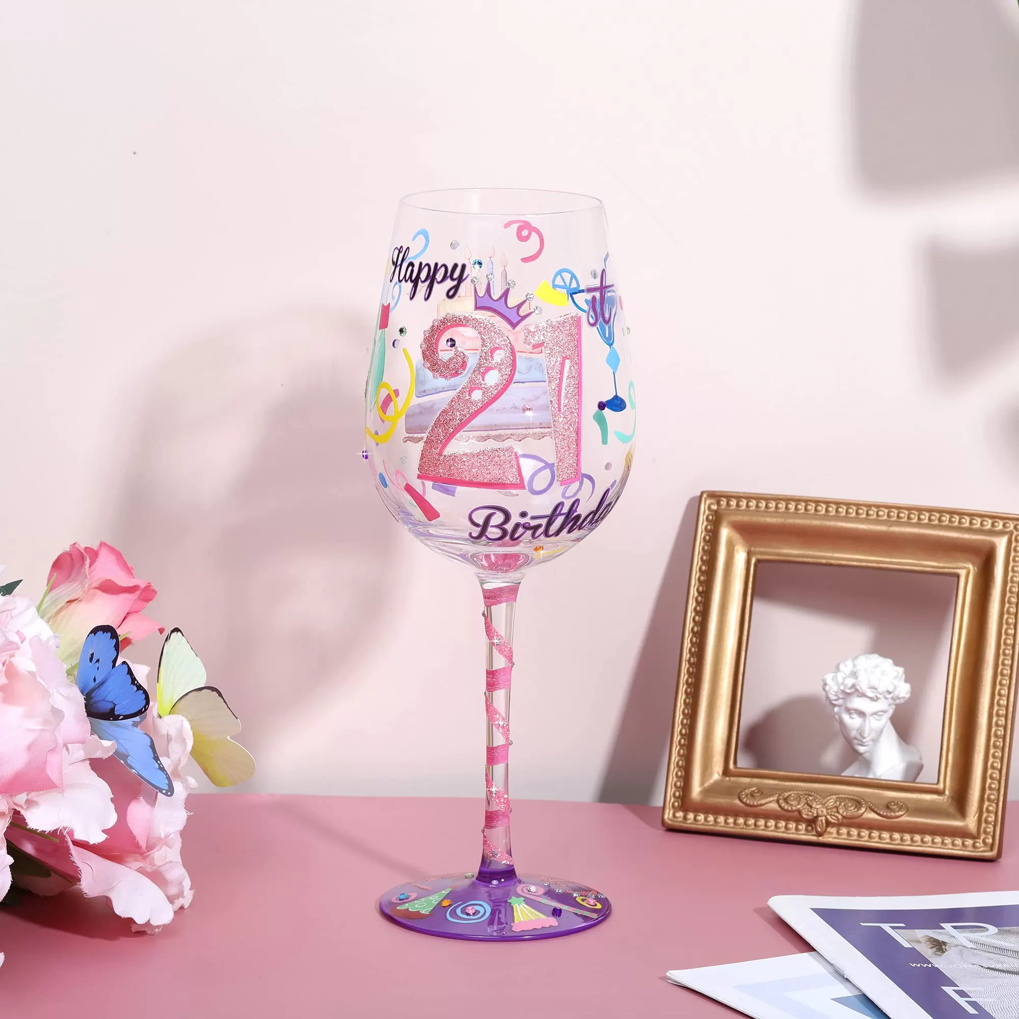 Verres à vin personnalisés à la main
