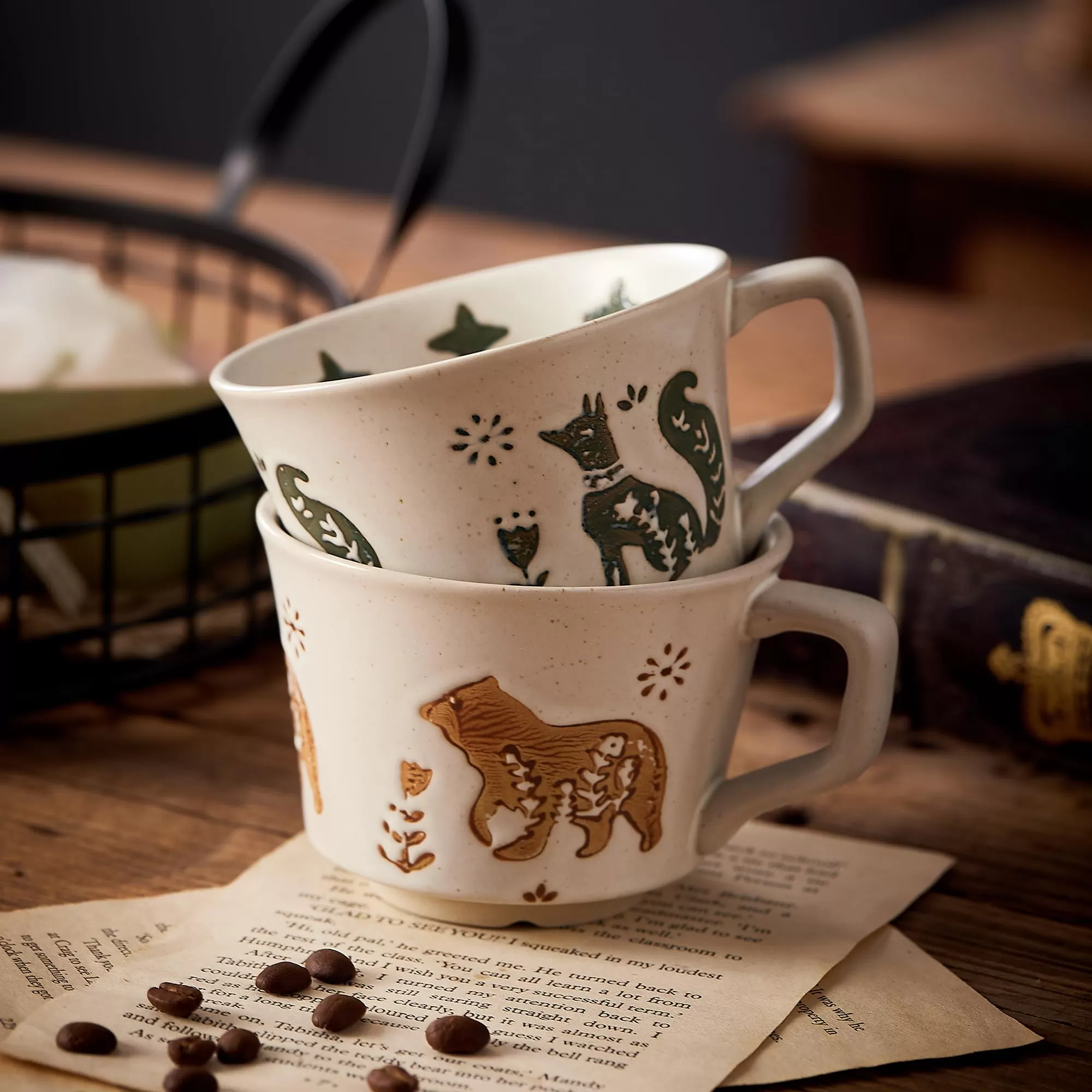 Tasses à café rustiques
