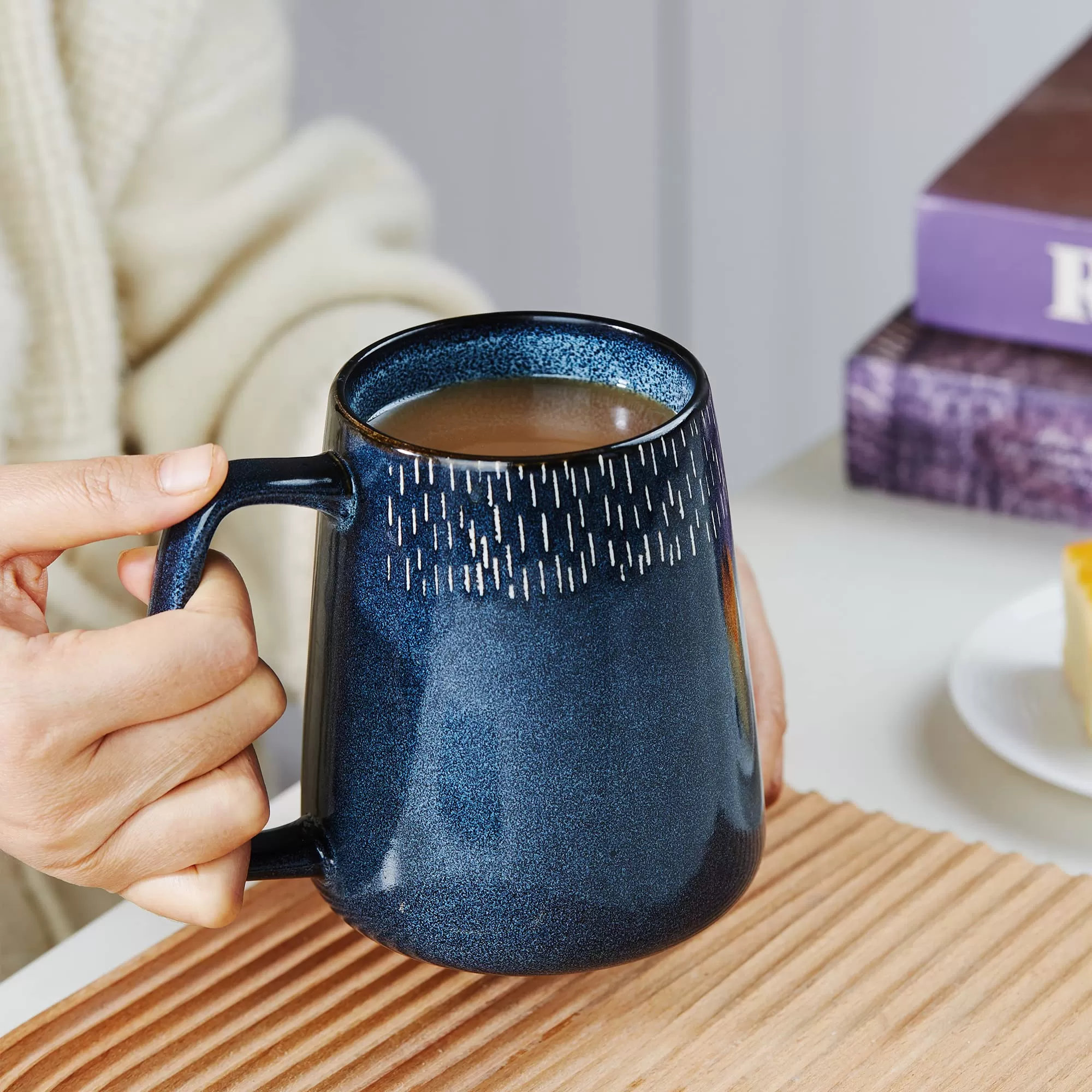 Tasses de café en céramique à grande poignée de 24 oz