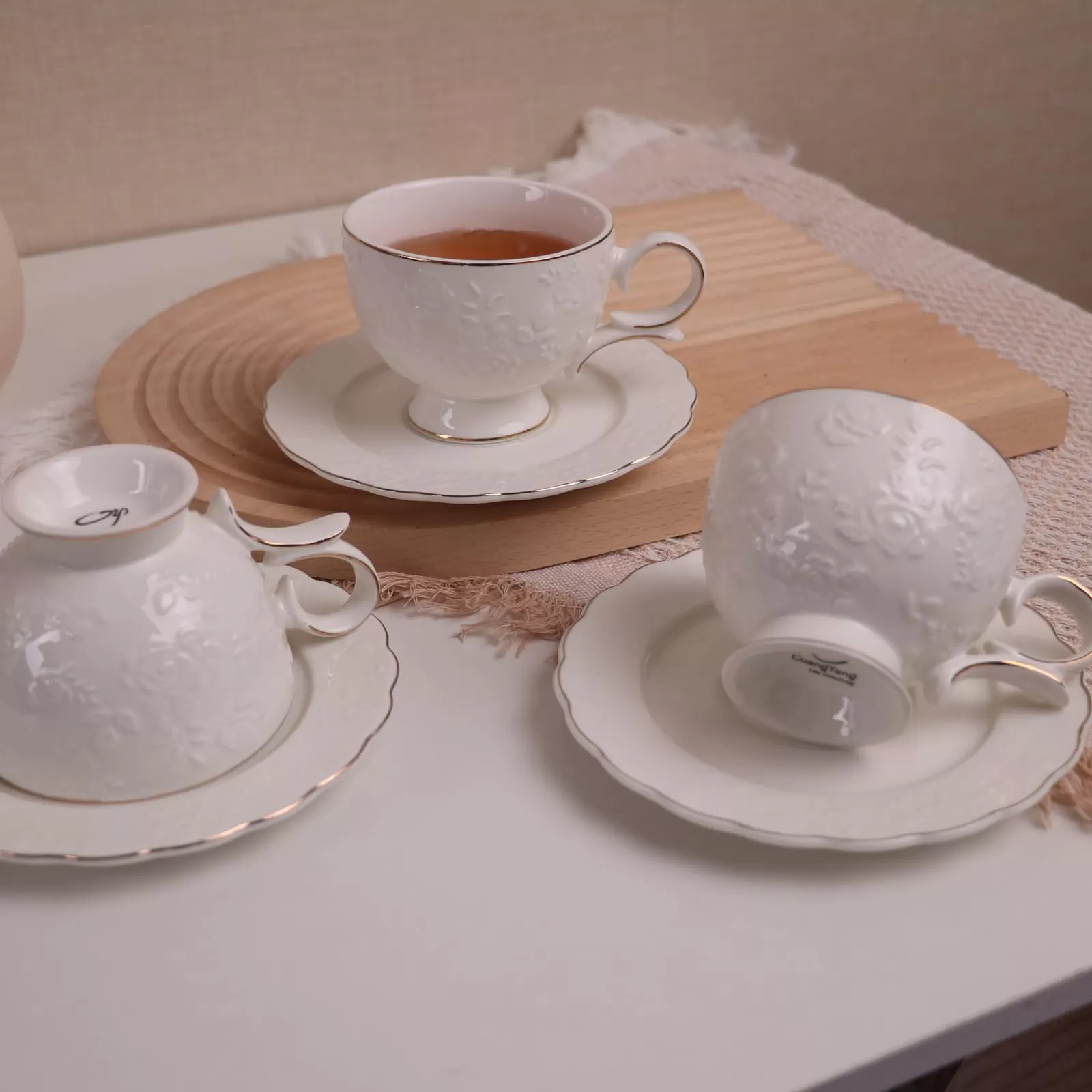  Tasses de thé en gros et soucoupes 
