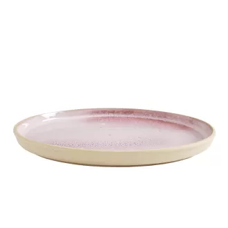 Assiette de grès moderne quartz rose