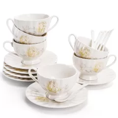 Élégant tasse de thé en porcelaine blanche avec soucoupe en gros en Chine - Design de qualité supérieure, intemporel