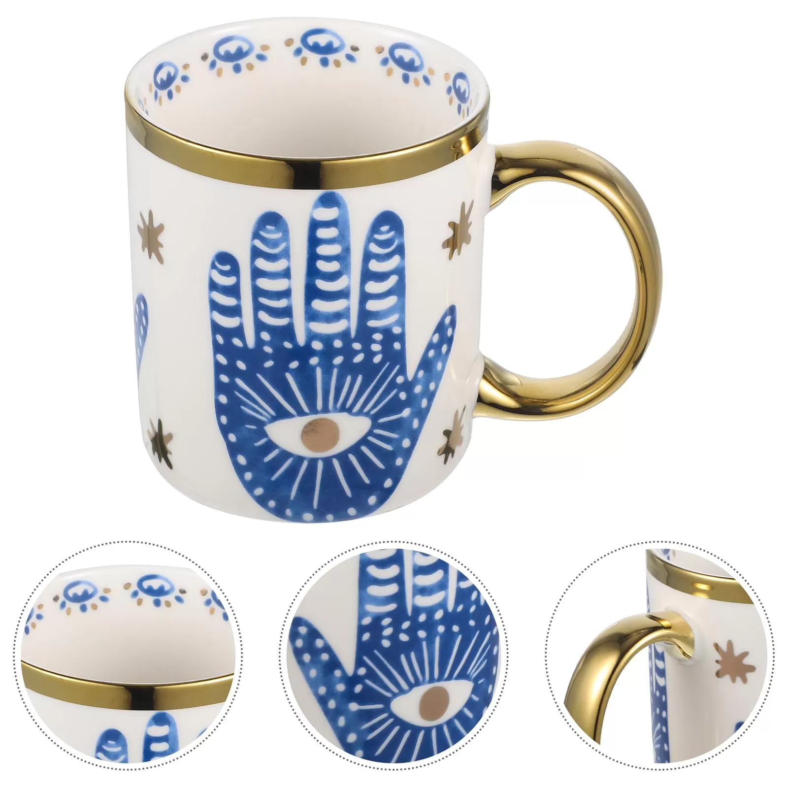 ceramic mugs with evil eye design