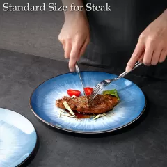 Assiettes de dîner en céramique bleue en gros en Chine - Dîne en céramique élégante et durable pour votre entreprise