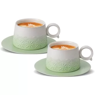 Tasses de cappuccino en céramique en relief en reine en reines pour matcha, ensemble de tasses à expresso à double expresso