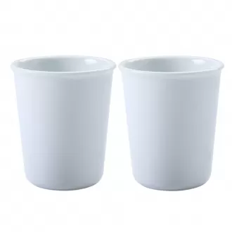 Tasses de rince-bouche en céramique blanche simple, tasse de brossage de salle de bain, 5 oz